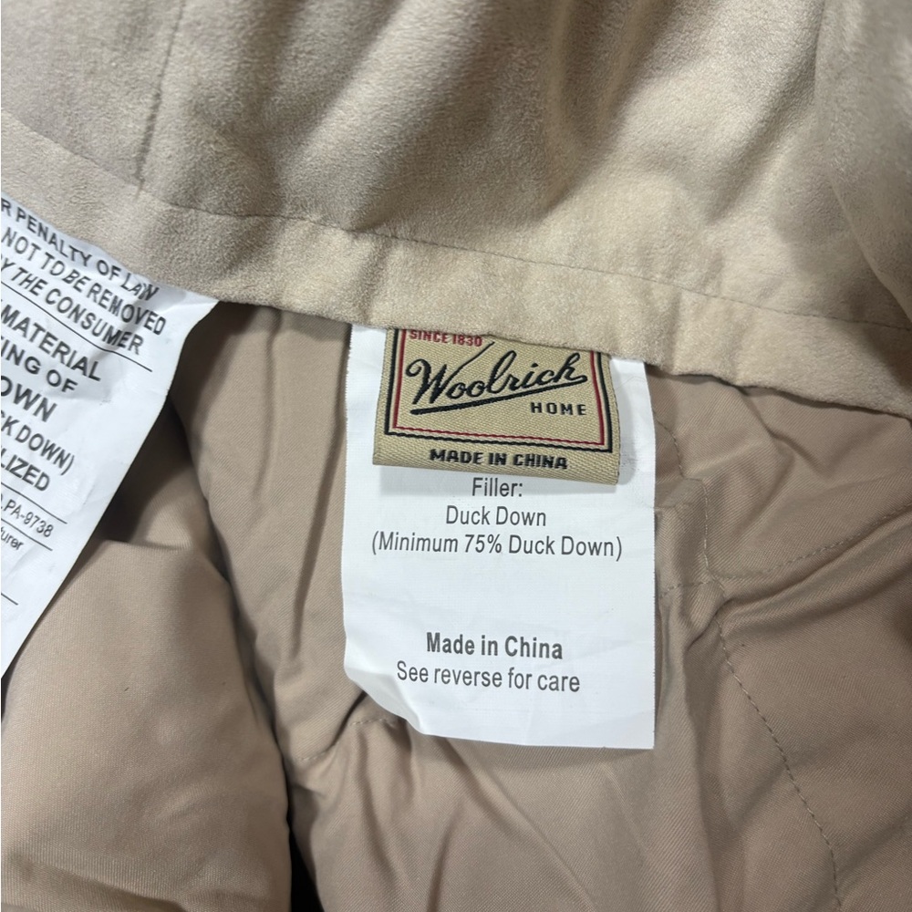 Woolrich Home Faux Suede Down Throw 50 in x 70 beige - Picture 6 of 7